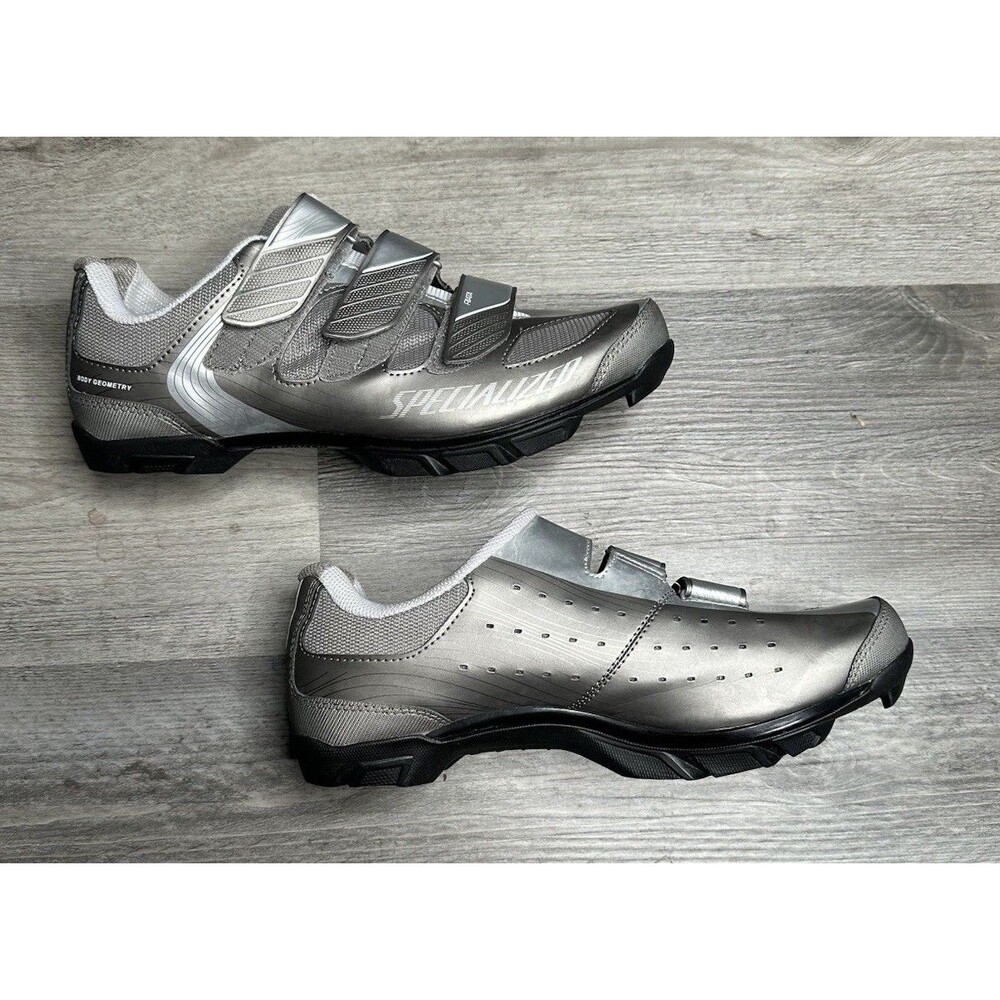 Specialized Riata Women’s Mountain Bike Cycling Shoes Titanium Silver - US 10.5